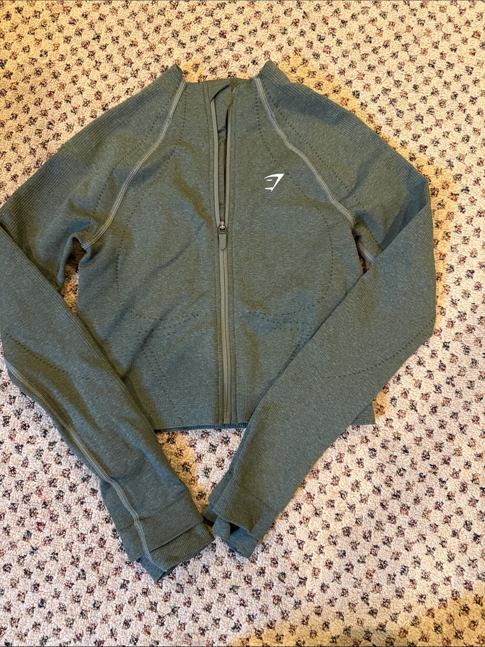 Gymshark Olive Green Full-Zip Performance Jacket